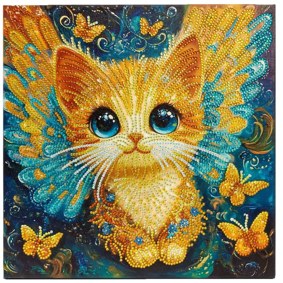 Diamond Dotz Lerret 30x30cm DD34 – Kitten Angel