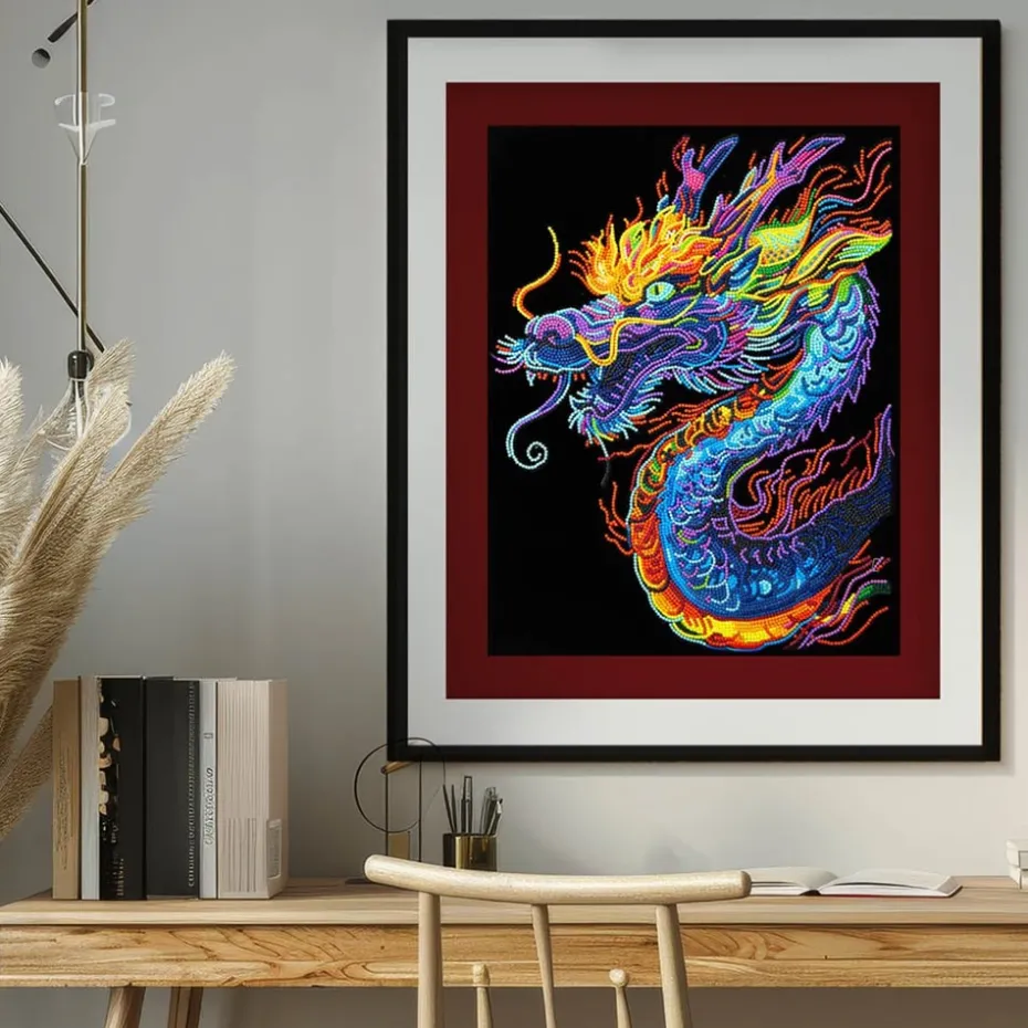 Diamond Dotz Neon Flock – Dragon