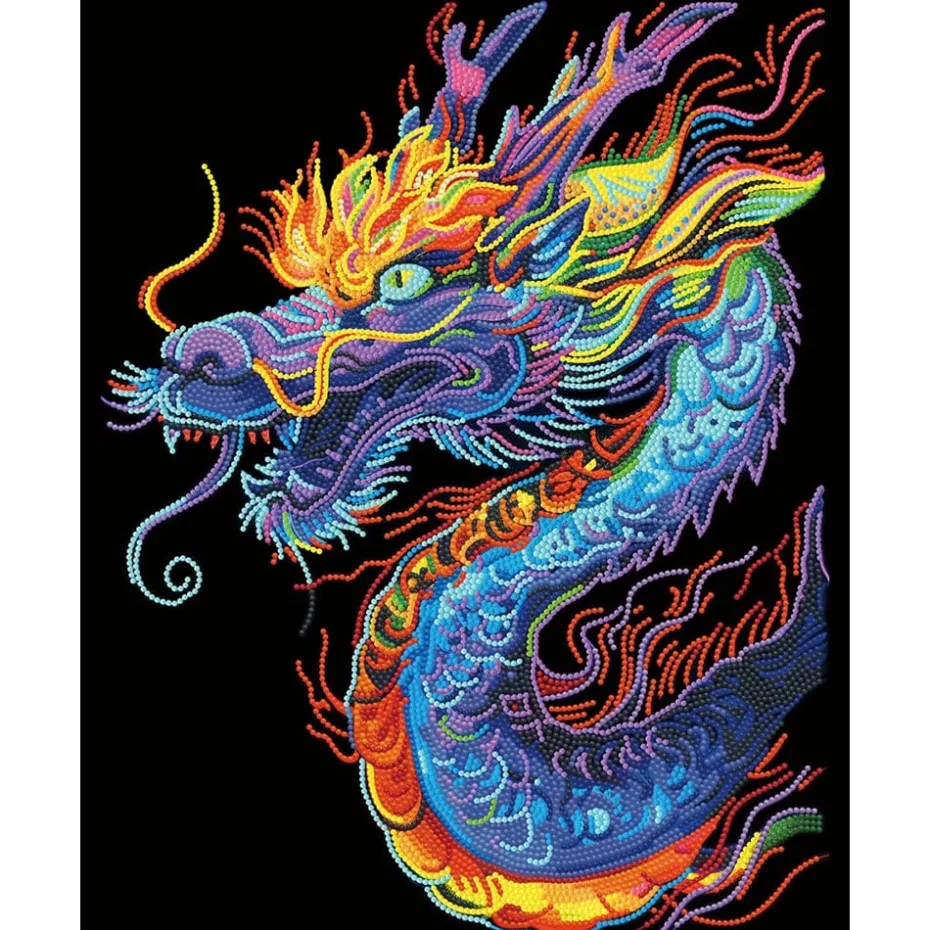Diamond Dotz Neon Flock – Dragon