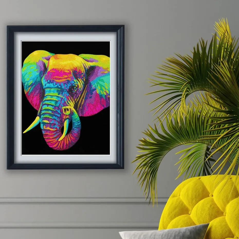 Diamond Dotz Neon Flock – Elephant