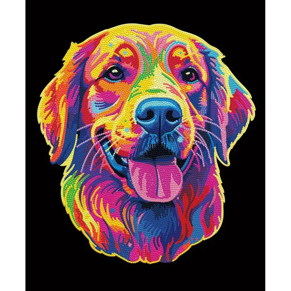 Diamond Dotz Neon Flock – Golden Retriever