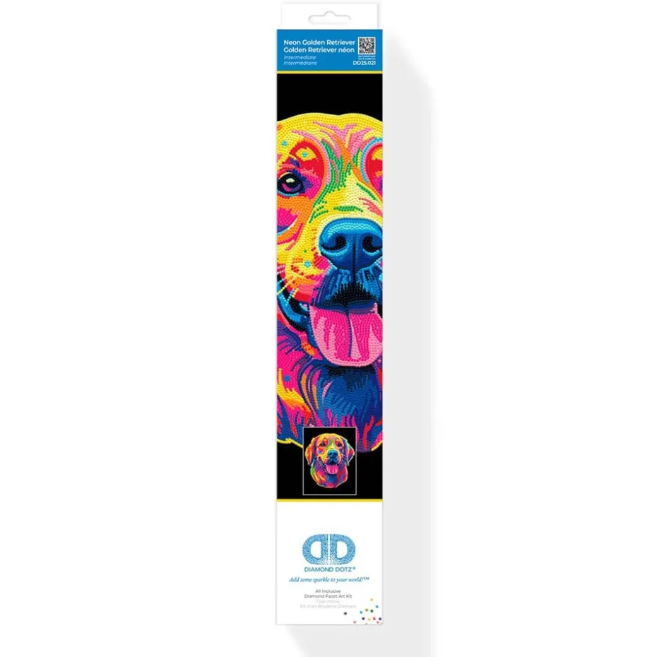 Diamond Dotz Neon Flock – Golden Retriever