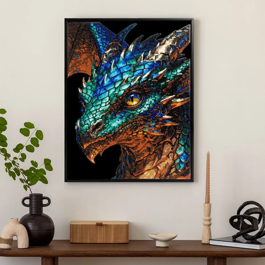 Diamond Dotz Neon Flock – Kaleidoscope Dragon