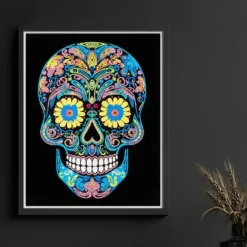 Diamond Dotz Neon Flock – Sugar Skull