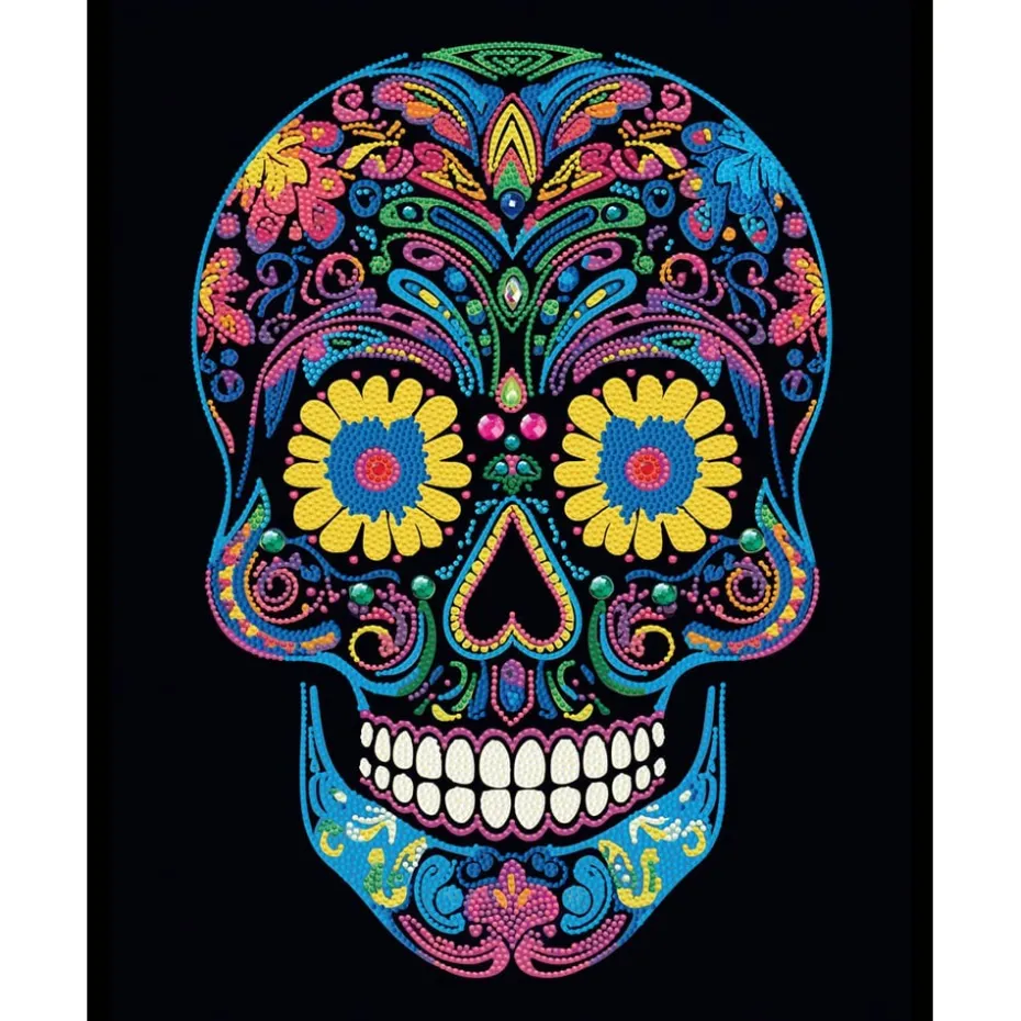 Diamond Dotz Neon Flock – Sugar Skull