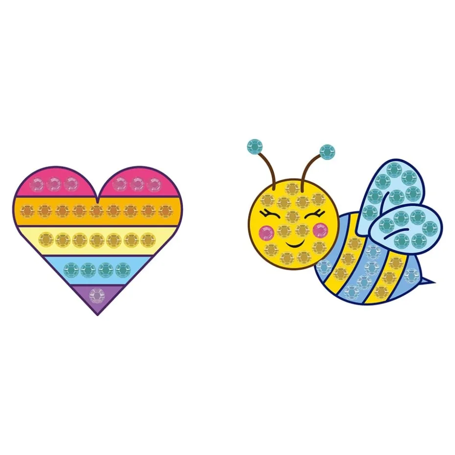 Diamond Dotz Quick Dotz stickers – Bie og hjerte