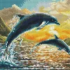 Diamond Dotz Squares DQ9 – Dolphin Sunset