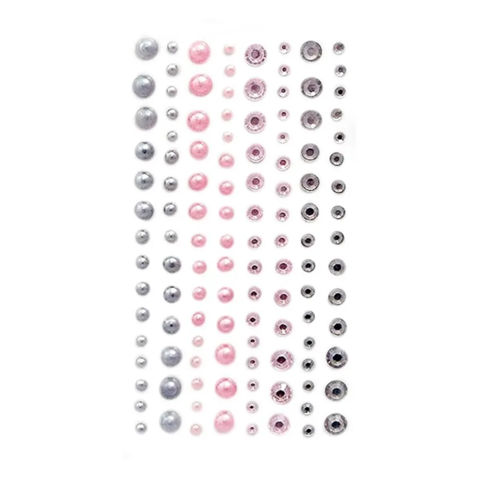 dpCraft Halvperler og strass m/lim 120stk – Modern Chic