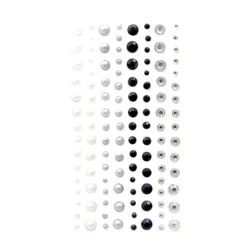 dpCraft Halvperler og strass m/lim 120stk – Mono Jewels