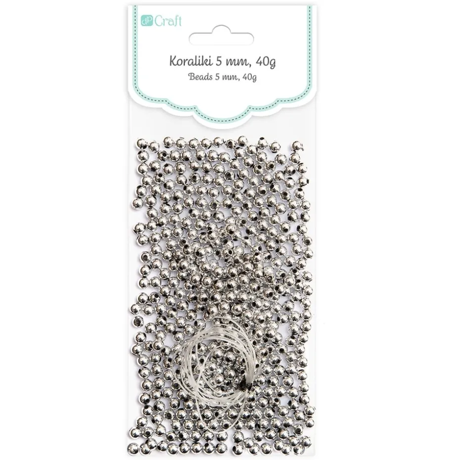 dpCraft Perler 5mm 40g – Sølv