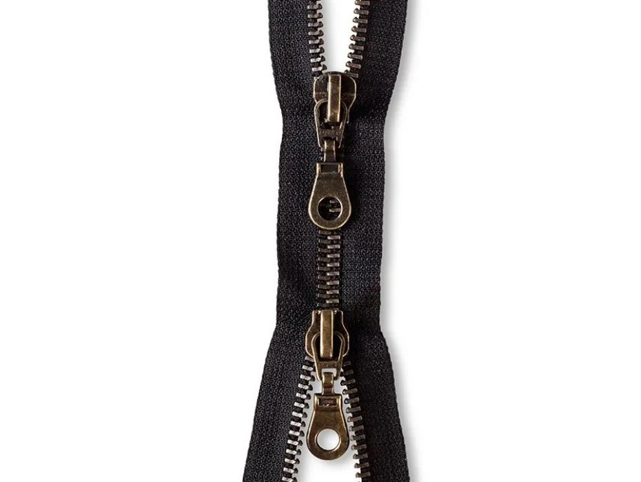 Eclair Glidelås Metall M5 2-veis 80cm – 000 Sort