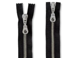 Eclair Glidelås Metall M4 2-veis 45cm – 000 Sort