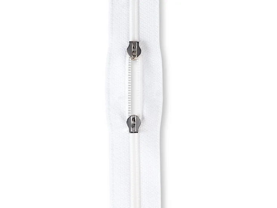 Eclair Glidelås Plast S10 80cm – Hvit