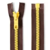 Eclair Glidelås S12 Bicolor – 60cm – Mørkebrun/Gul