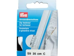 Eclair Glidelås S9 Strikk – 35cm – Hvit