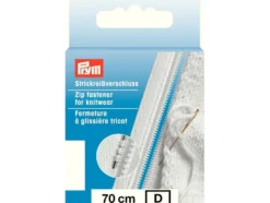 Eclair Glidelås S9 Strikk – 70cm – Hvit
