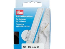 Eclair Glidelås S9 Strikk – 45cm – Mørk brun