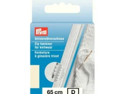 Eclair Glidelås S9 Strikk – 65cm – Naturhvit