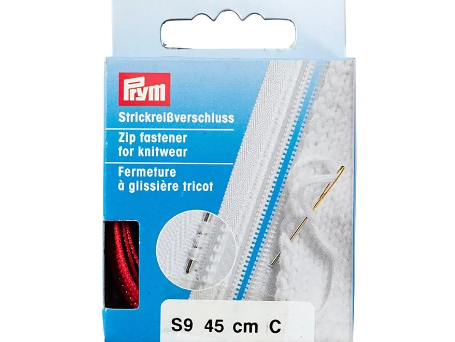 Eclair Glidelås S9 Strikk – 45cm – Rød