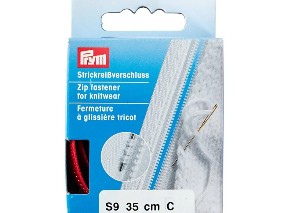 Eclair Glidelås S9 Strikk – 35cm – Rød