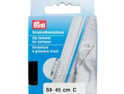Eclair Glidelås S9 Strikk – 45cm – Sort