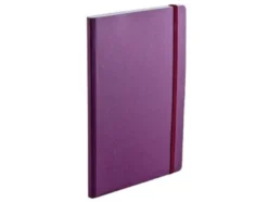 EcoQua Notebook m/strikk – Lilla – A5 prikker