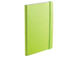 EcoQua Notebook m/strikk – Lime – A5 prikker