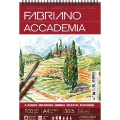 Fabriano Accademia Drawing Tegneblokk Spiral 200g A4 – 30ark