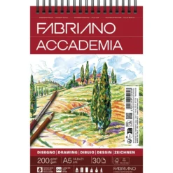 Fabriano Accademia Drawing Tegneblokk Spiral 200g A5 – 30ark