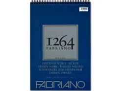 Fabriano 1264 Black Tegneblokk Spiral 200g 40ark – A3