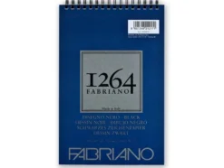Fabriano 1264 Black Tegneblokk Spiral 200g 20ark – A5