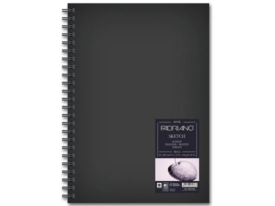Fabriano Book Spiral Sketch – 110g A4 Portrett