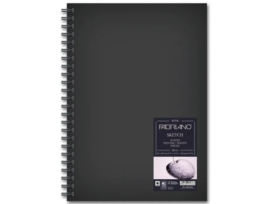 Fabriano Book Spiral Sketch – 110g A5 Portrett