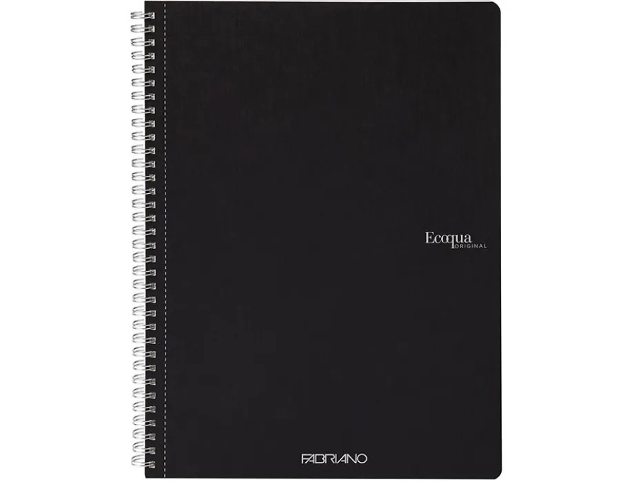 Fabriano EcoQua Original Spiralhefte A4 Linjert Black