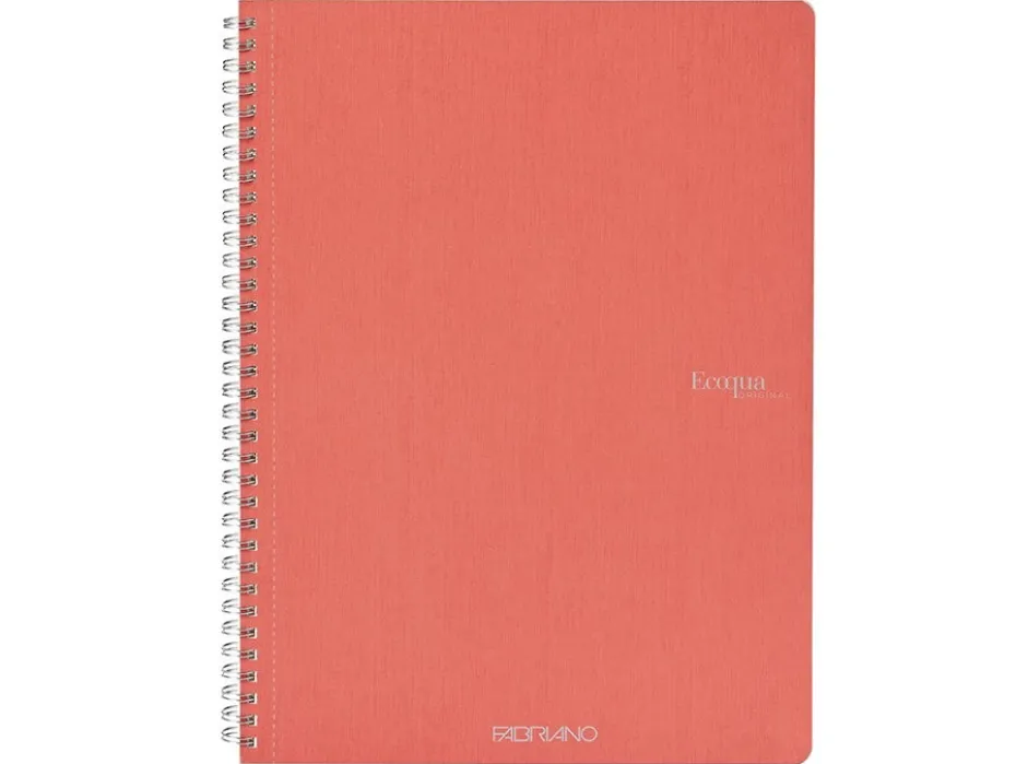 Fabriano EcoQua Original Spiralhefte A4 Linjert Flamingo