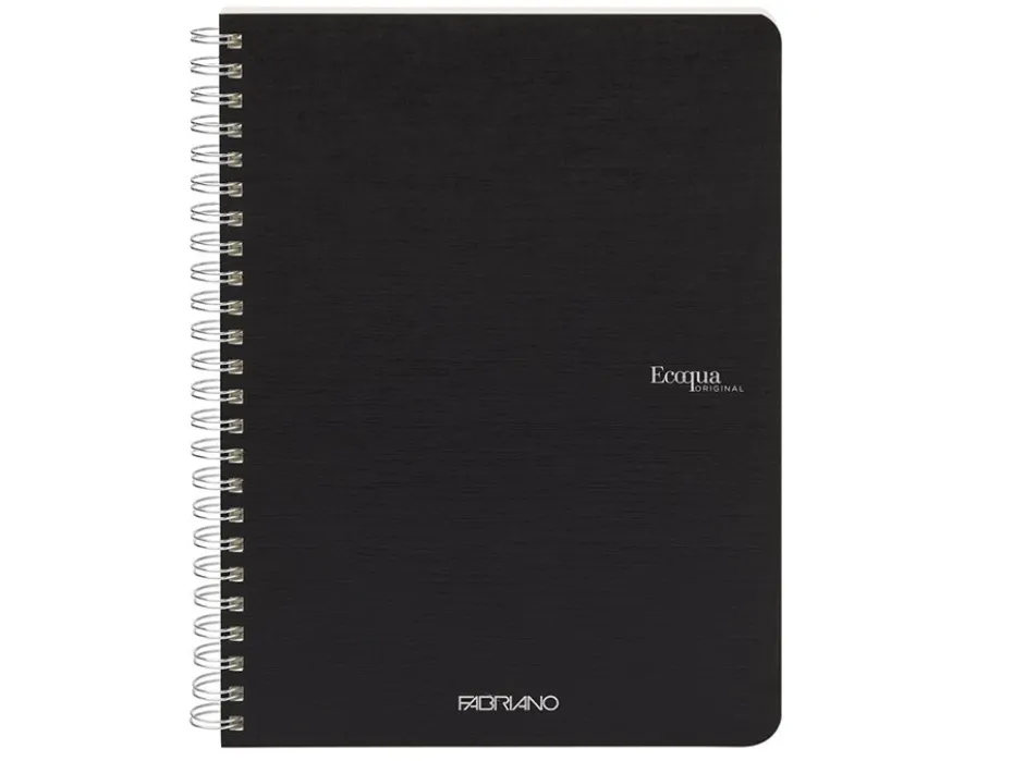 Fabriano EcoQua Original Spiralhefte A5 Ruter 5mm Black