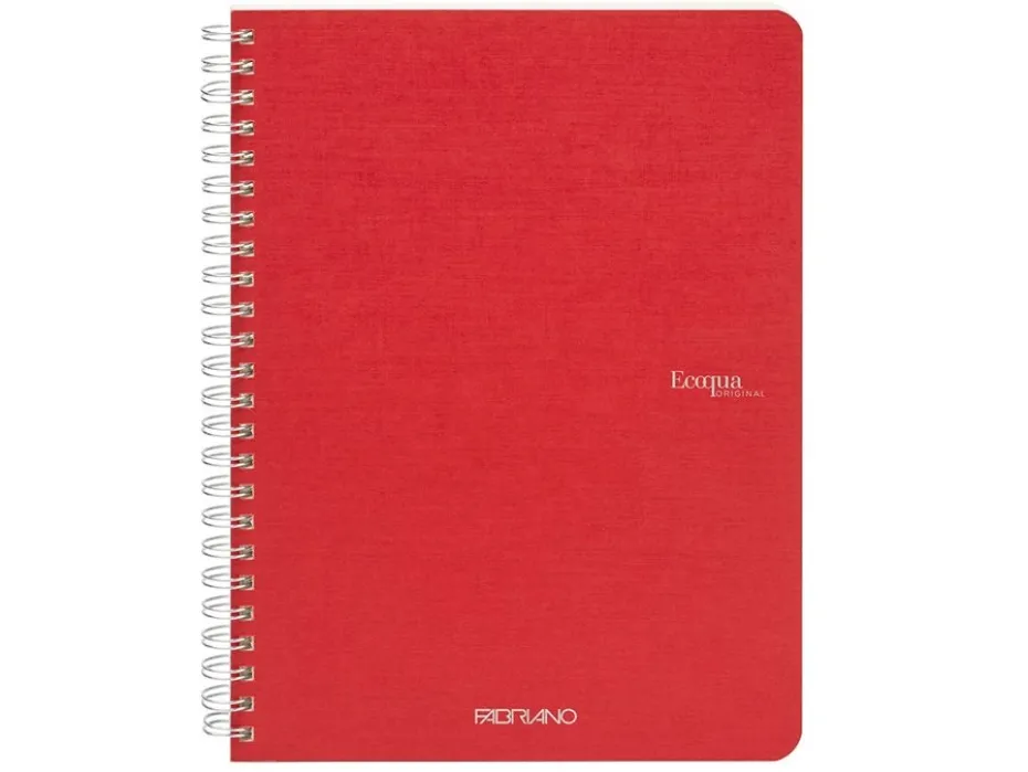 Fabriano EcoQua Original Spiralhefte A5 Ruter 5mm Red