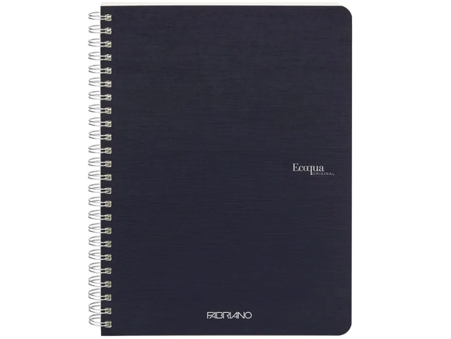 Fabriano EcoQua Original Spiralhefte A5 Ruter 5mm Dark Blue