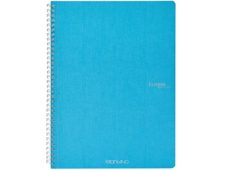 Fabriano EcoQua Original Spiralhefte A4 Linjert Light Blue