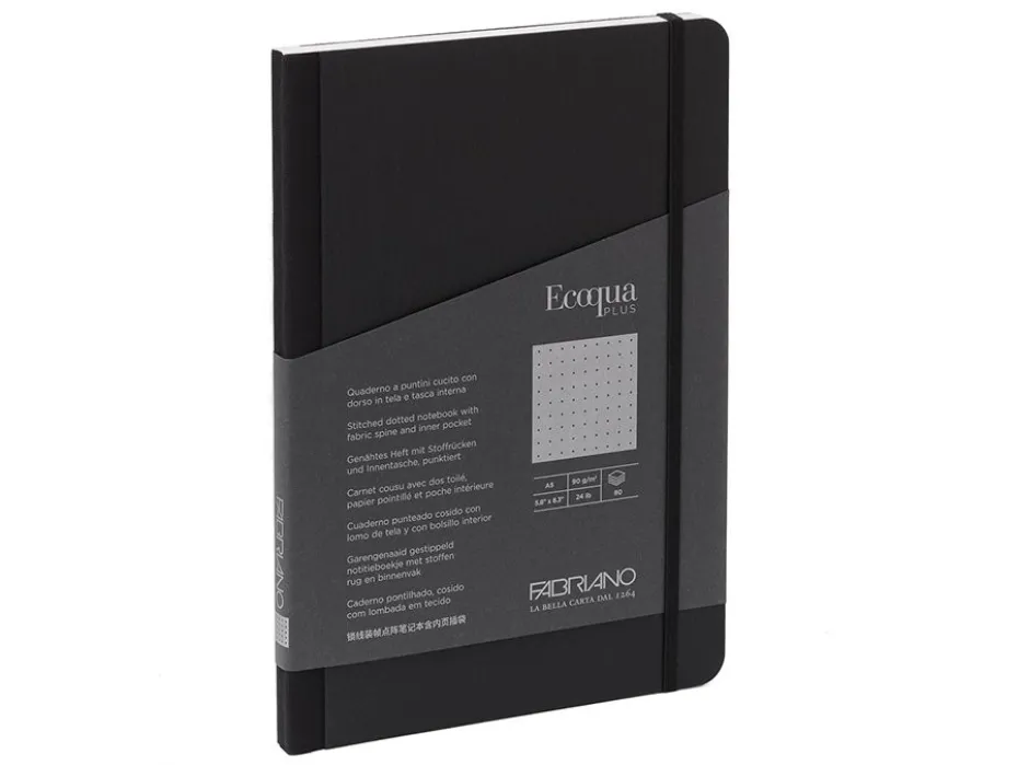 Fabriano EcoQua Plus Fabric A5 Prikker Black