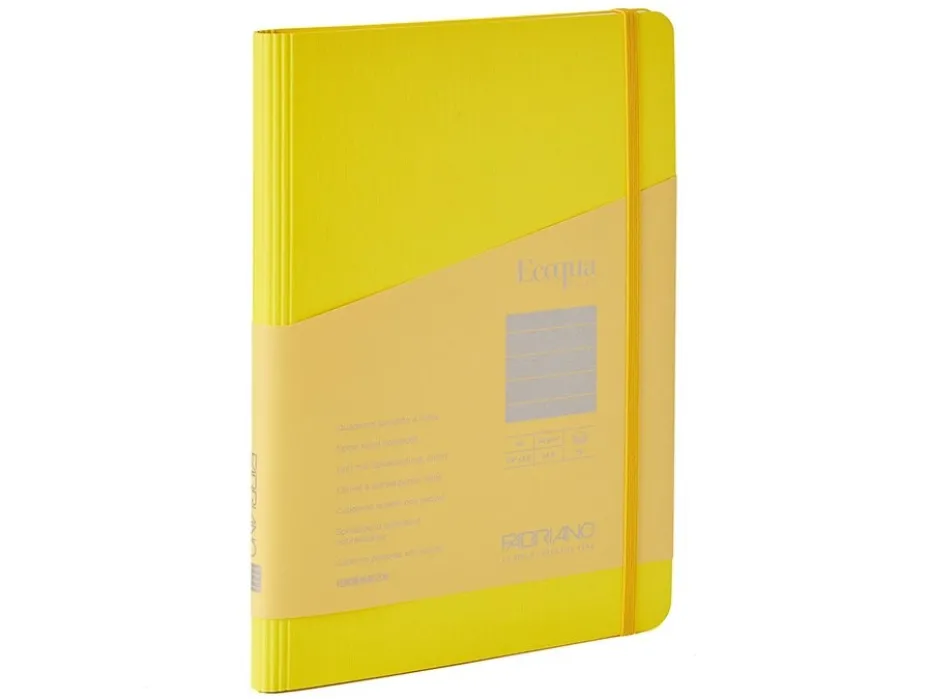 Fabriano EcoQua Plus Spiral A5 Linjert Yellow