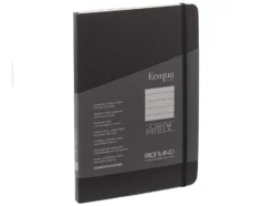 Fabriano EcoQua Plus Sydd A5 Linjert Black