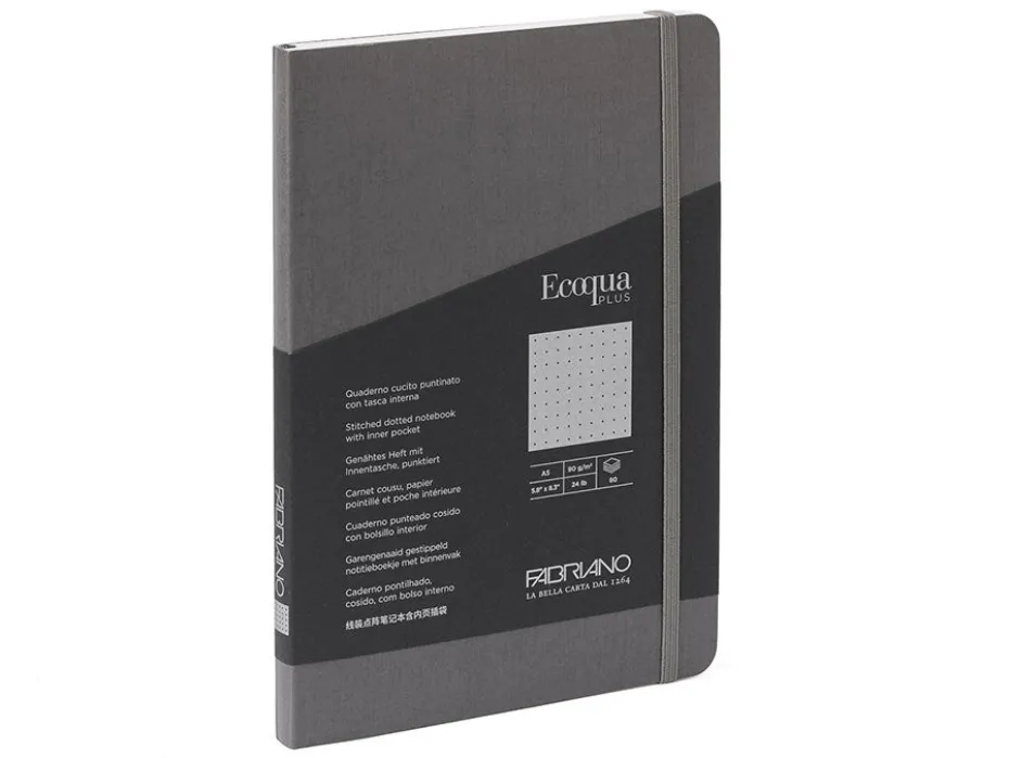 Fabriano EcoQua Plus Sydd A5 Prikker Grey