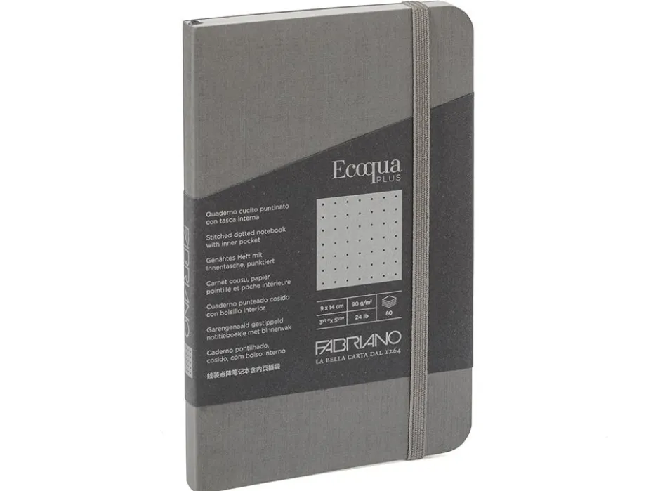 Fabriano EcoQua Plus Sydd 9x14cm Prikker Grey