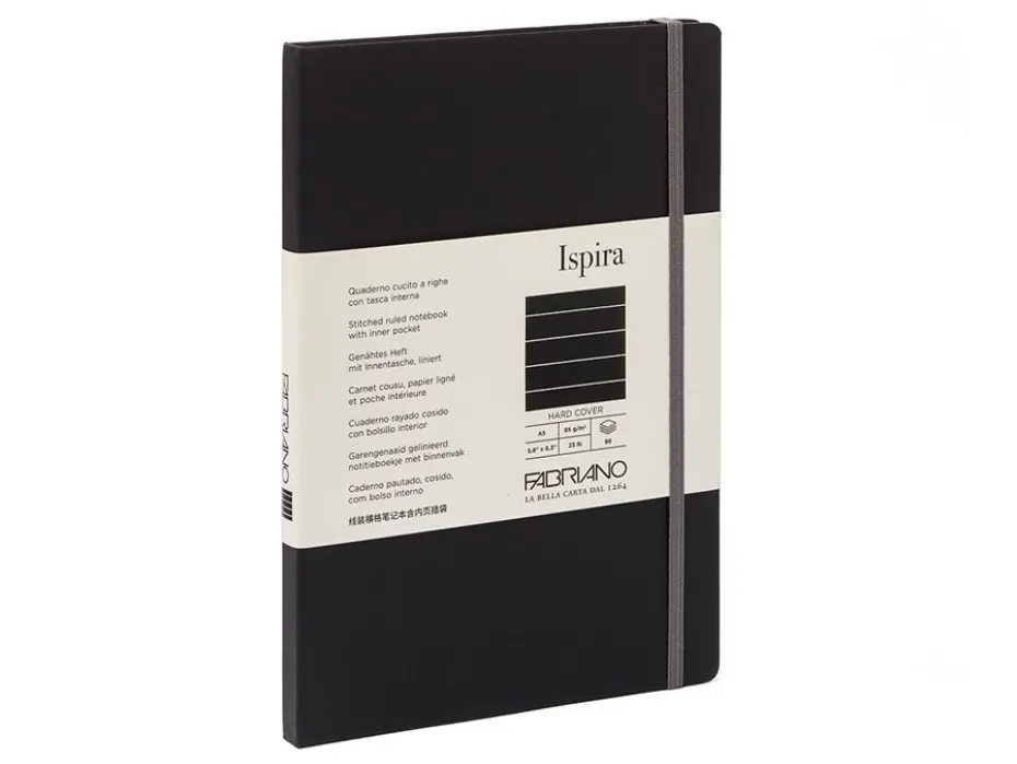 Fabriano Ispira Hard A5 Linjert Black