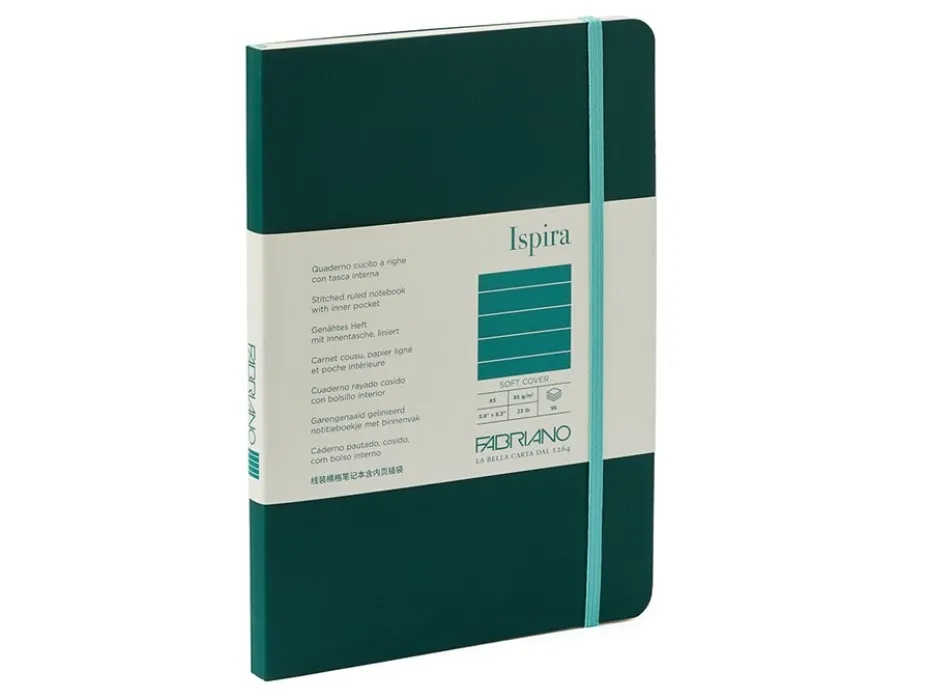 Fabriano Ispira Myk A5 Linjert – Green