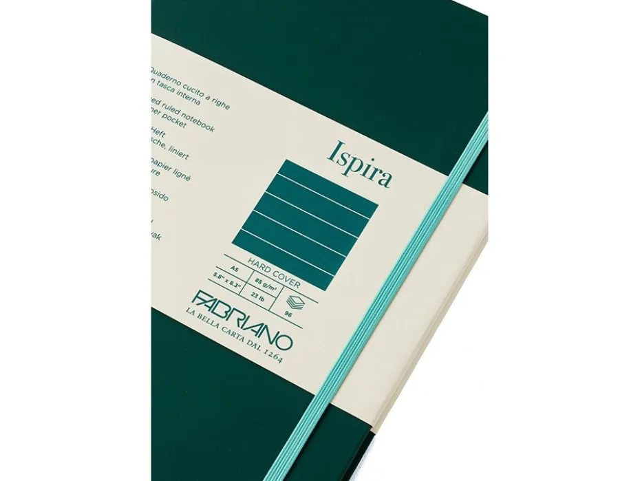 Fabriano Ispira Myk A5 Linjert – Green