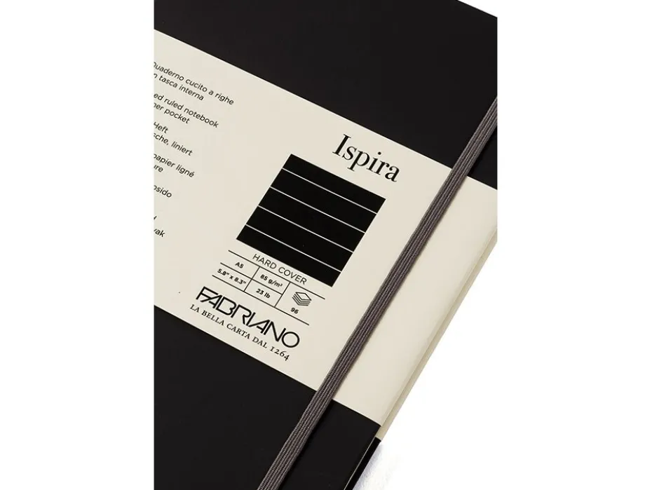 Fabriano Ispira Myk A5 Linjert – Black
