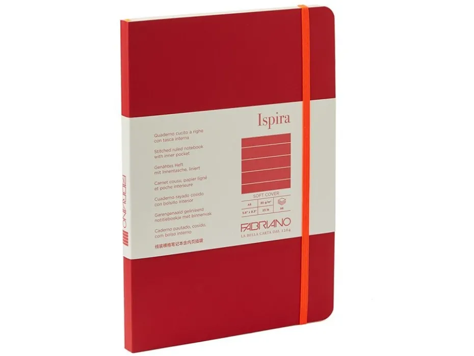 Fabriano Ispira Myk A5 Linjert – Red
