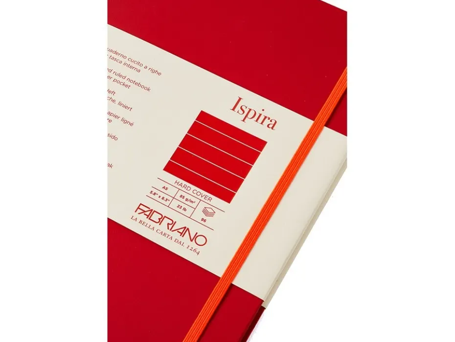 Fabriano Ispira Myk A5 Linjert – Red